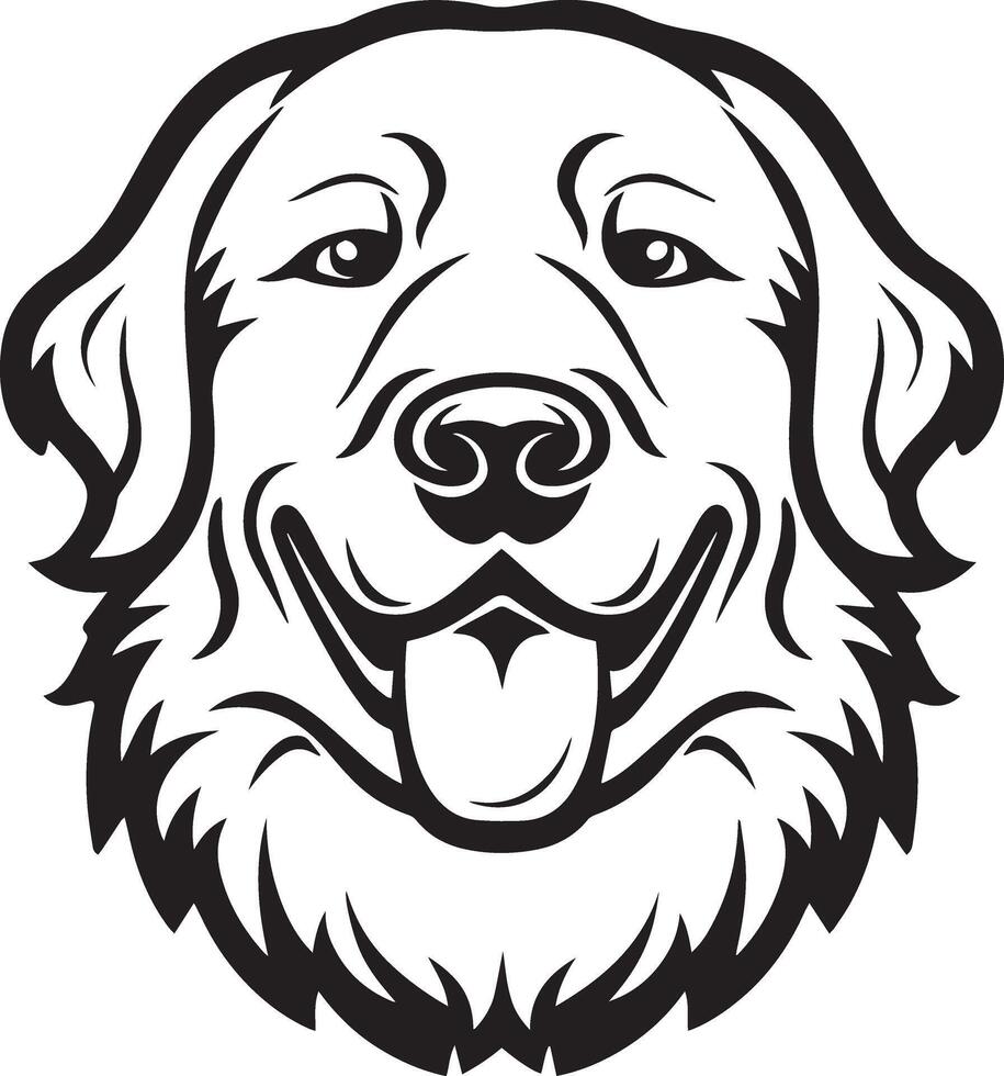 Golden retriever silhouette vector