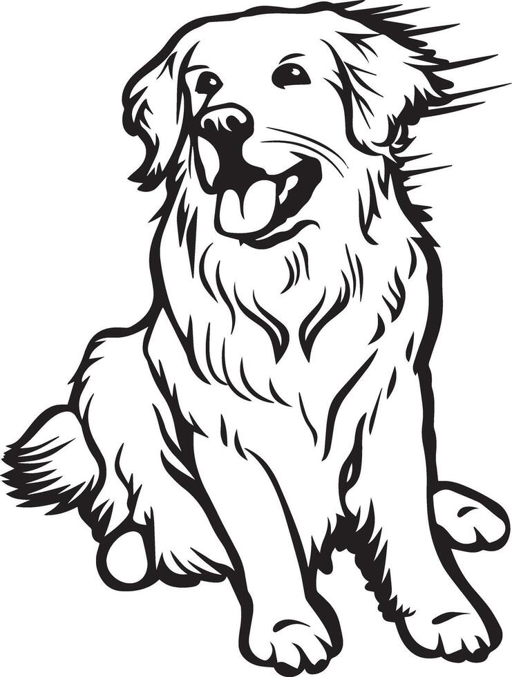 Golden retriever silhouette vector