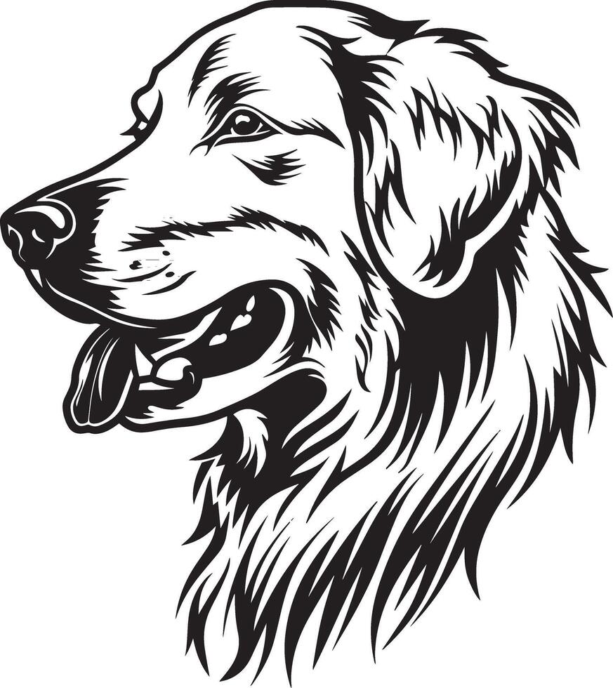 Golden retriever silhouette vector