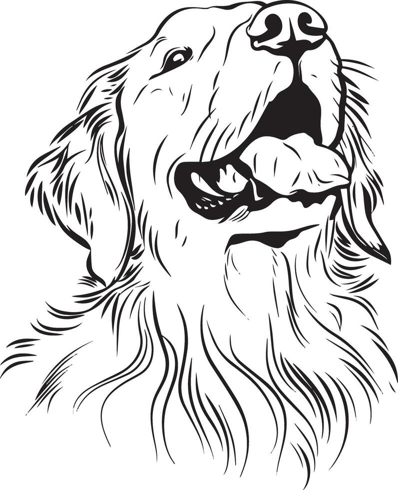 Golden retriever silhouette vector