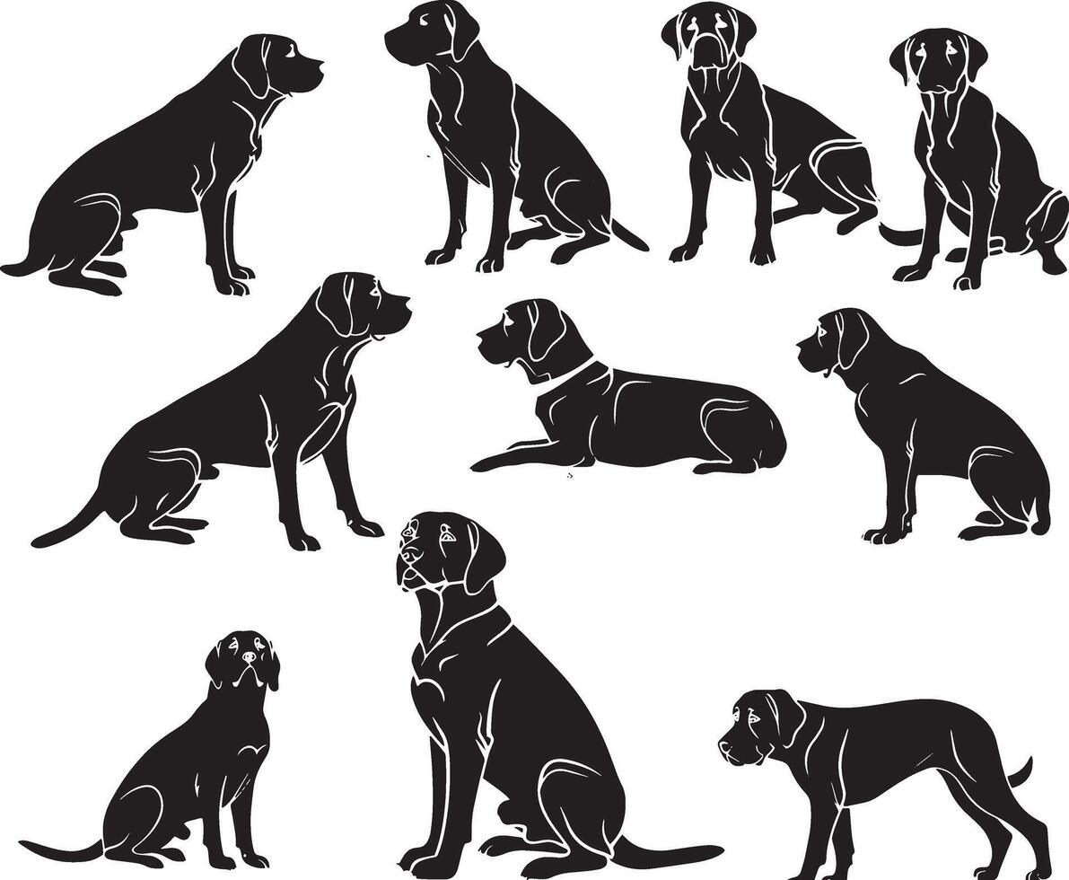 Labrador Retriever silhouette vector