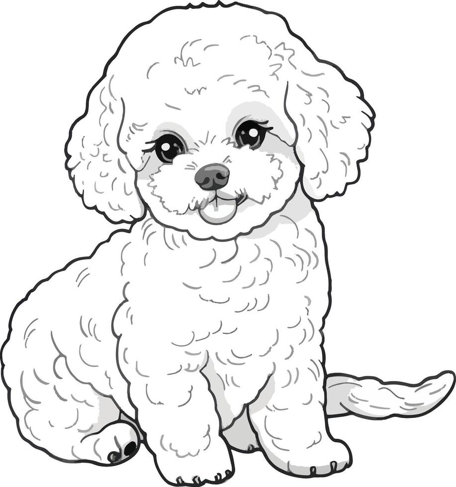 poodle silhouette vecto vector