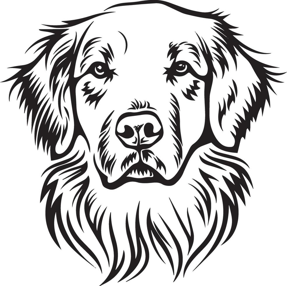 Golden retriever silhouette vector