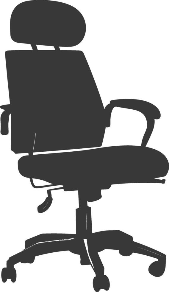 Silhouette Office Chair black color only vector
