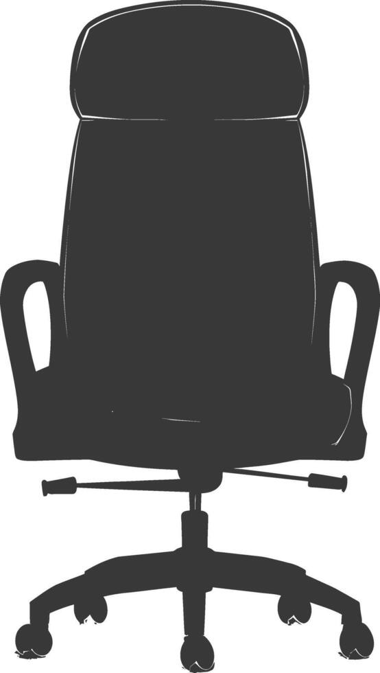 Silhouette Office Chair black color only vector