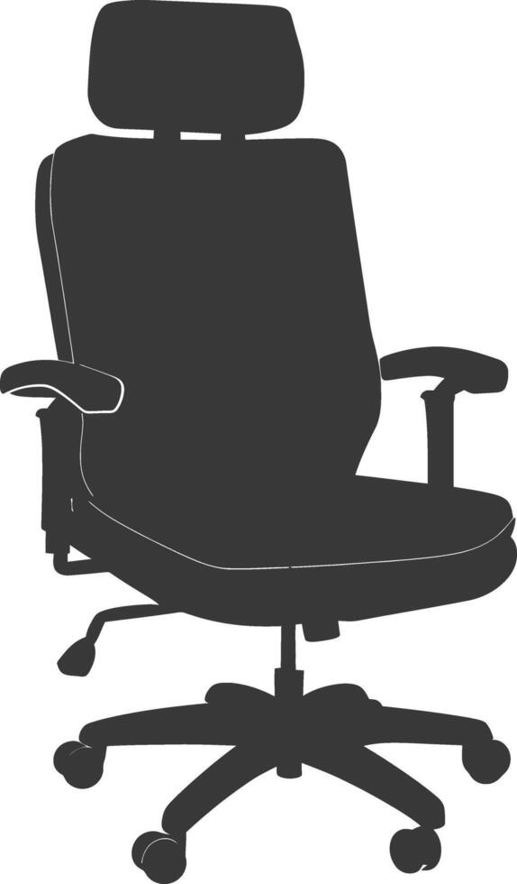 Silhouette Office Chair black color only vector