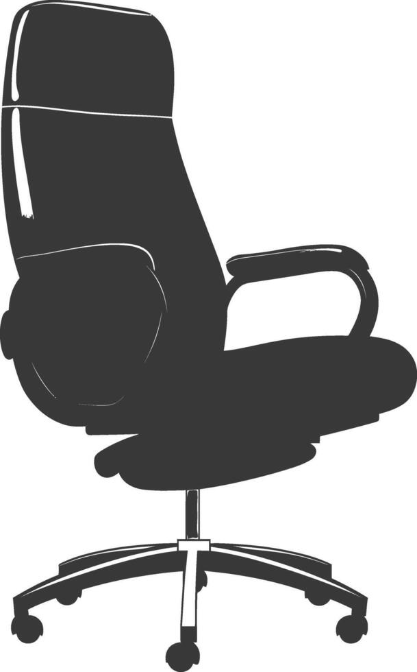 Silhouette Office Chair black color only vector