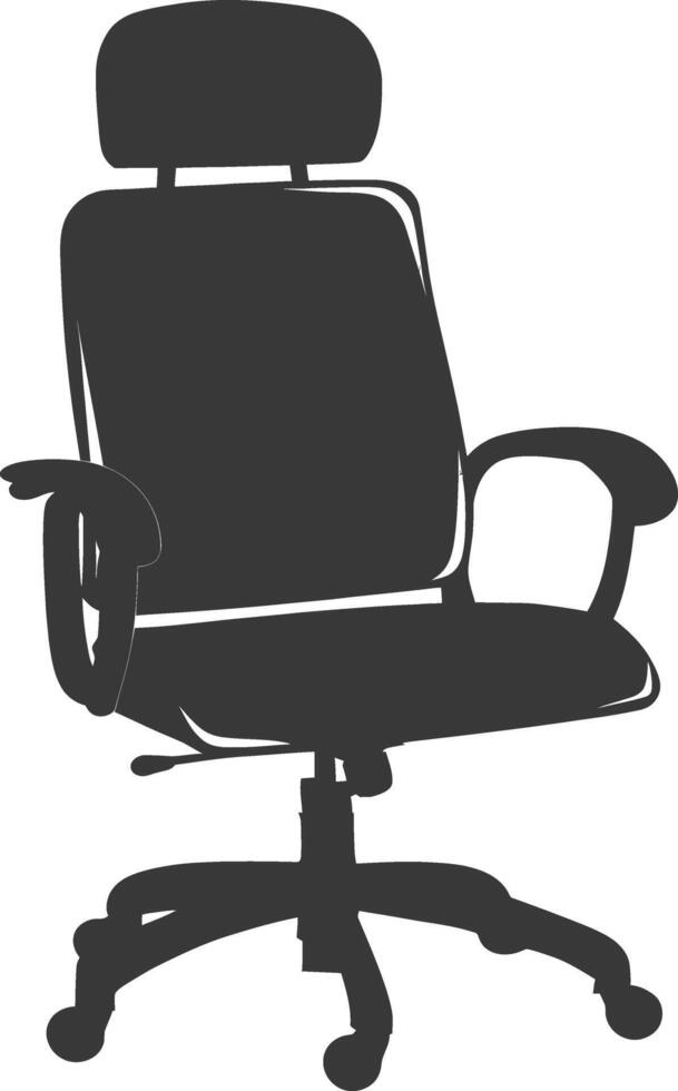 Silhouette Office Chair black color only vector