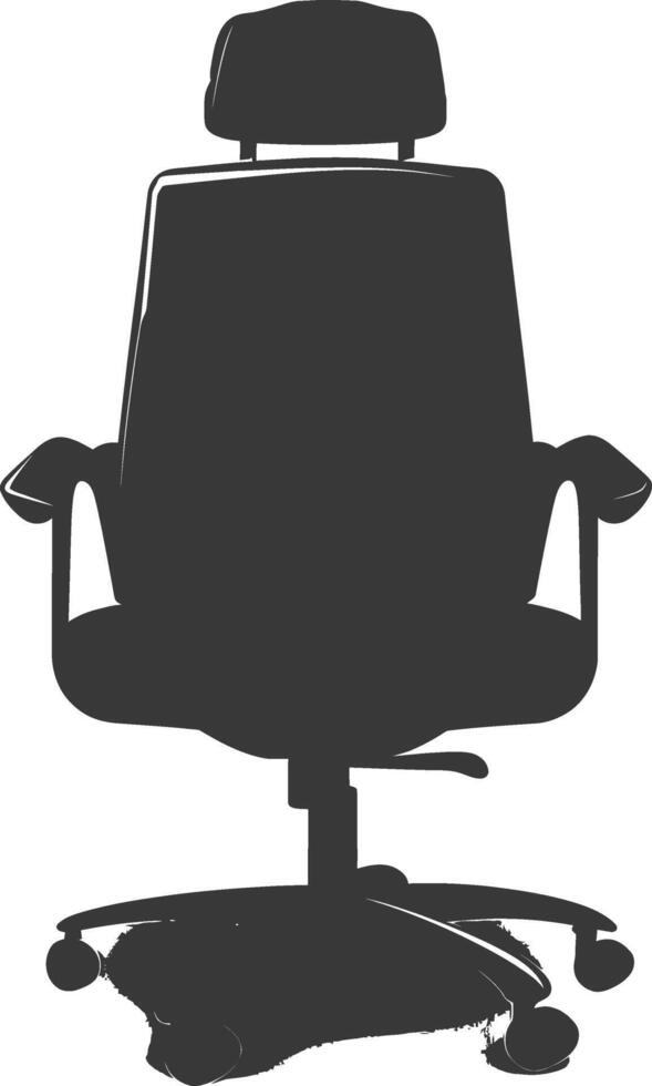 Silhouette Office Chair black color only vector