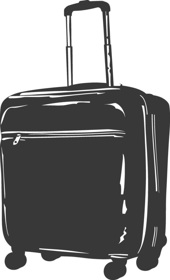 Silhouette Baggage or luggage black color only vector