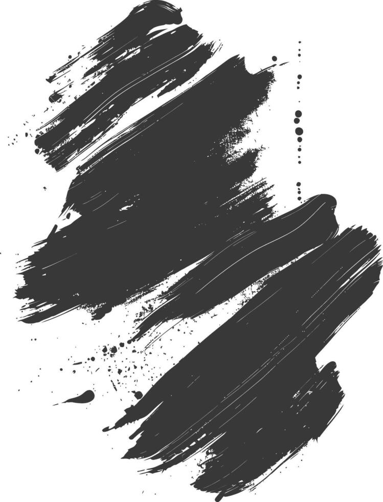 art brush paint stroke background ink black black color only vector