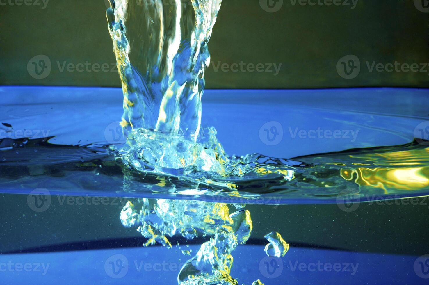 Fresh water with waves and bubbles photo