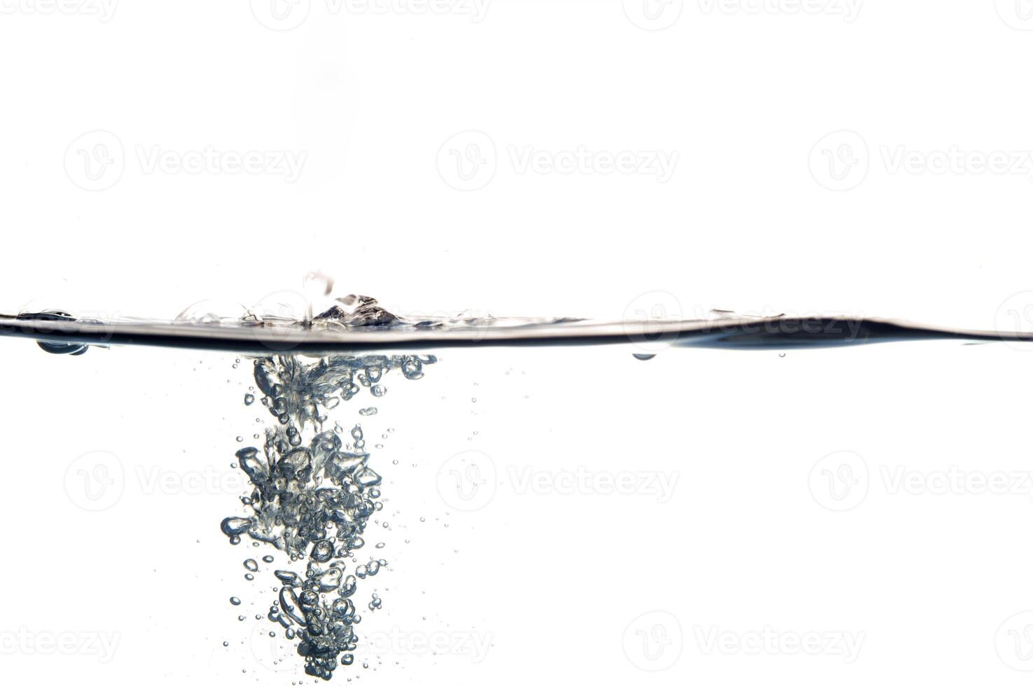 Fresh water with waves and bubbles photo