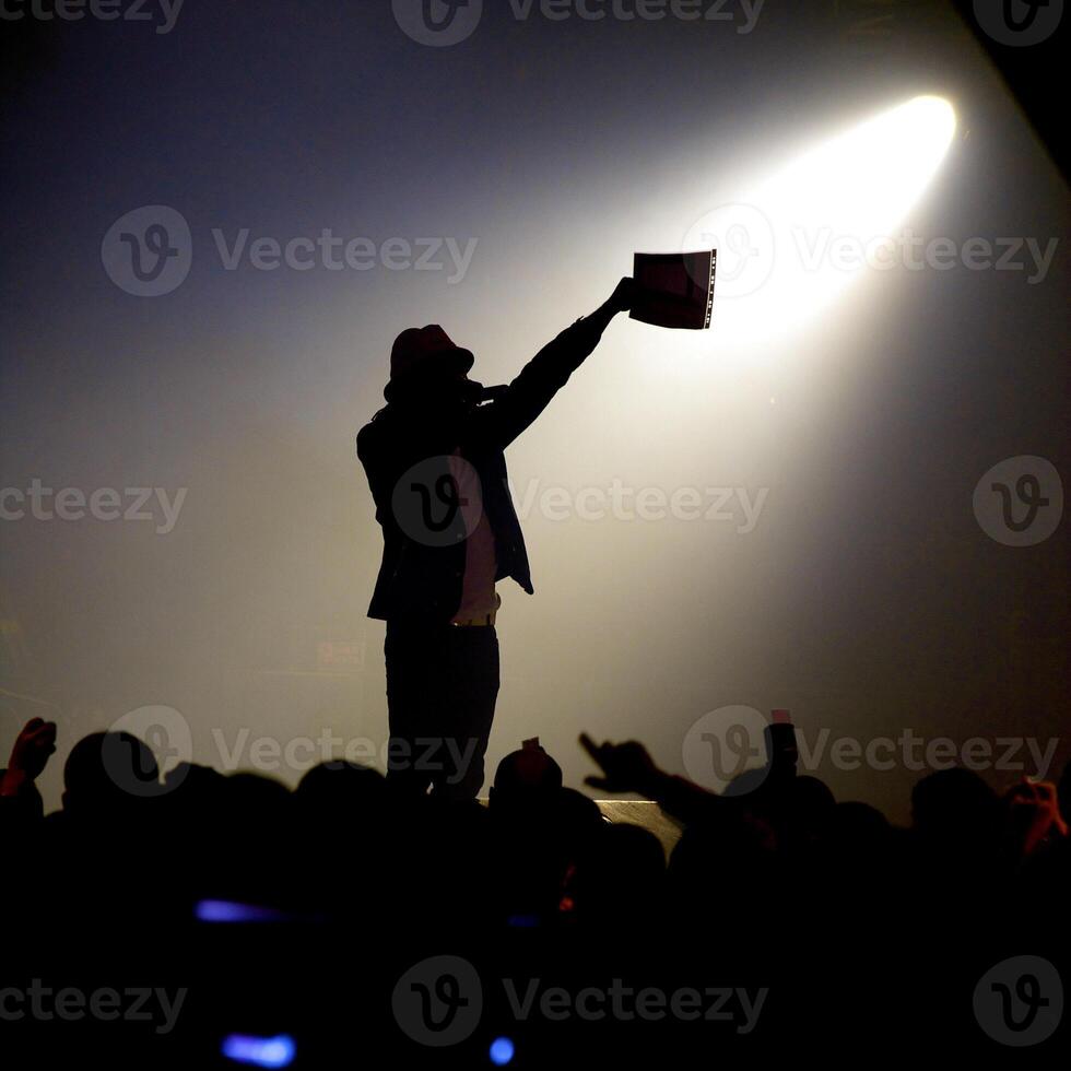 Large party in the night club photo