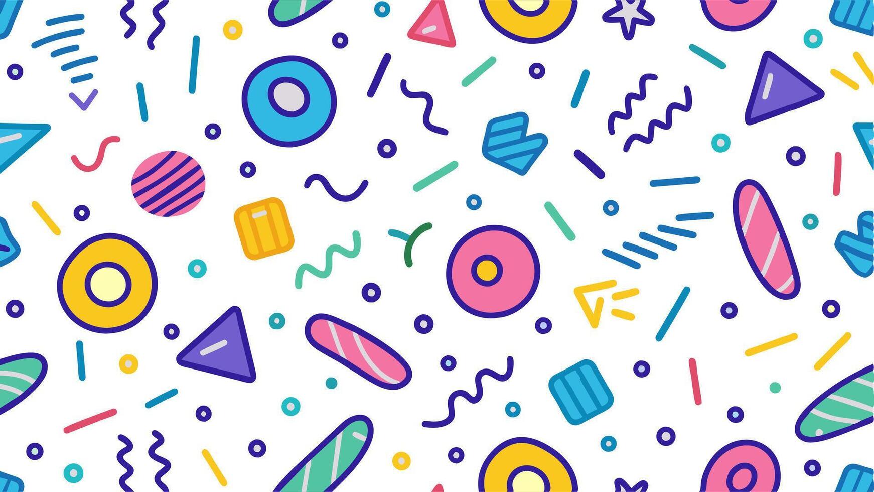 Playful Doodle Pattern Kids vector