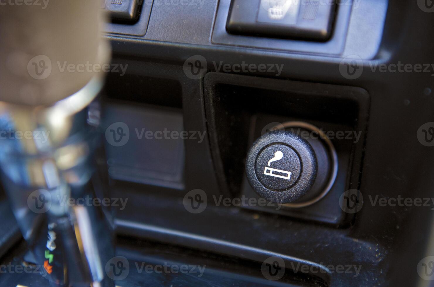 close-up details of automobile's interior photo
