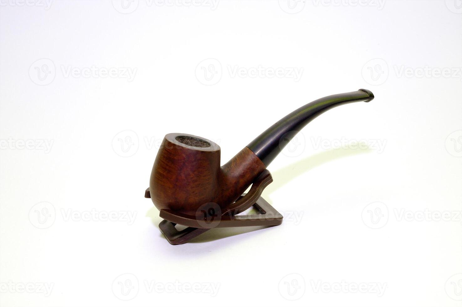 Wooden pipe for tobacco smoking photo