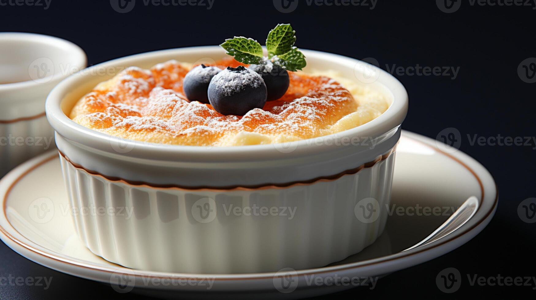 Japanese Souffle on bowl dessert cake on coffee time photo