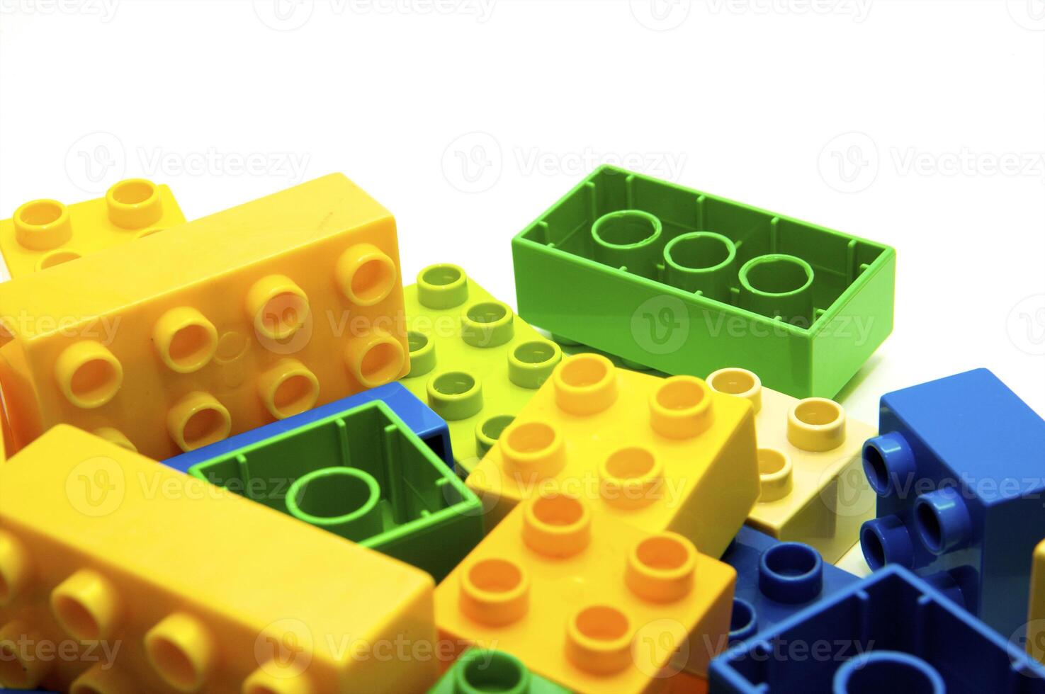 Plastic elements blocks for the designer photo