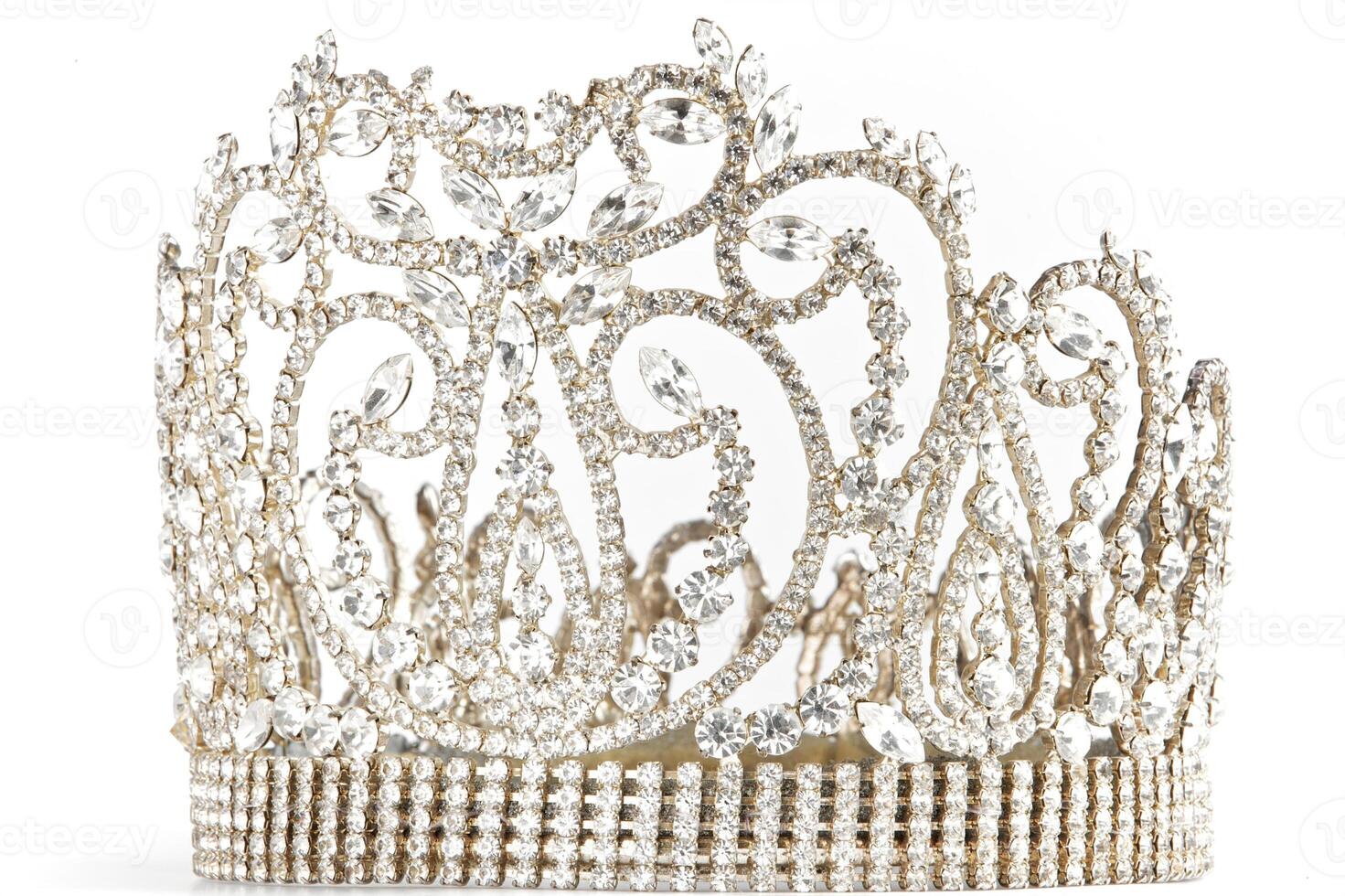 Crown or tiara isolated on a white background photo