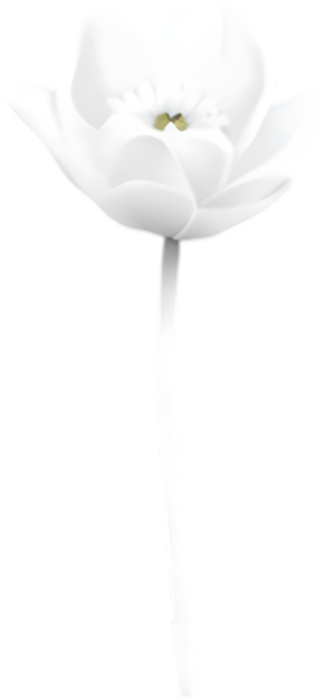 minimalistisch süß Blume Symbol. Blume Clip Art. KI-generiert. png