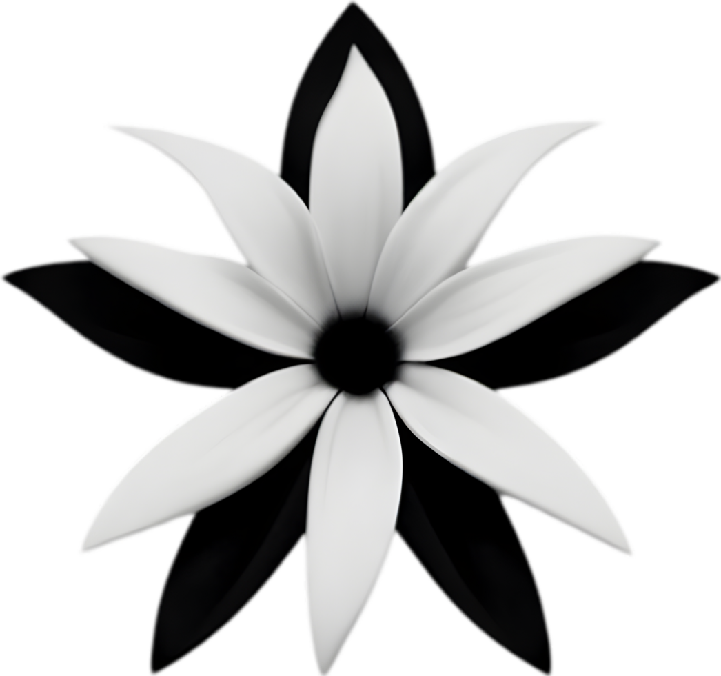 Minimalist cute flower icon. Flower clipart. AI-Generated. png
