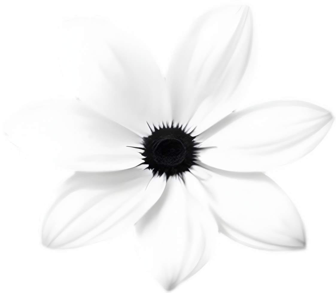 Minimalist cute flower icon. Flower clipart. AI-Generated. png