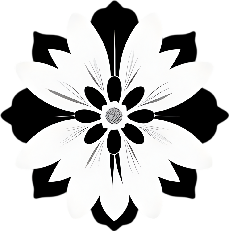 Minimalist cute flower icon. Flower clipart. AI-Generated. png