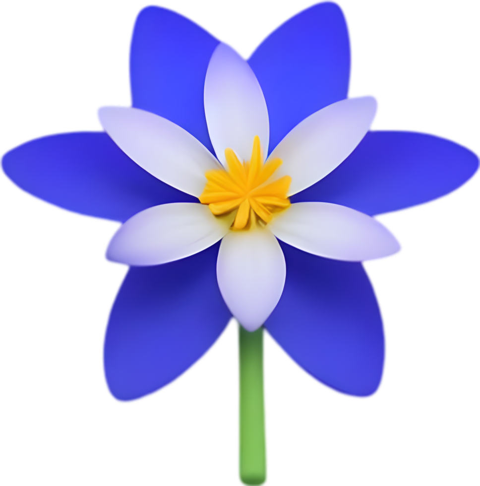 Minimalist cute flower icon. Flower clipart. AI-Generated. png