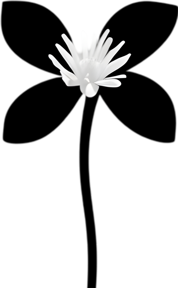 Minimalist cute flower icon. Flower clipart. AI-Generated. png