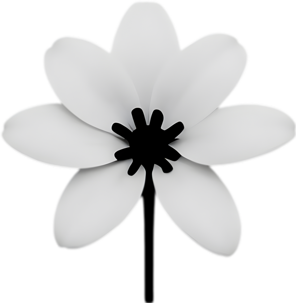 Minimalist cute flower icon. Flower clipart. AI-Generated. png