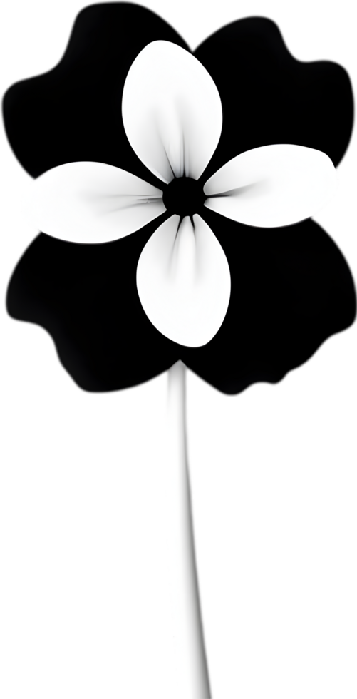 Minimalist cute flower icon. Flower clipart. AI-Generated. png