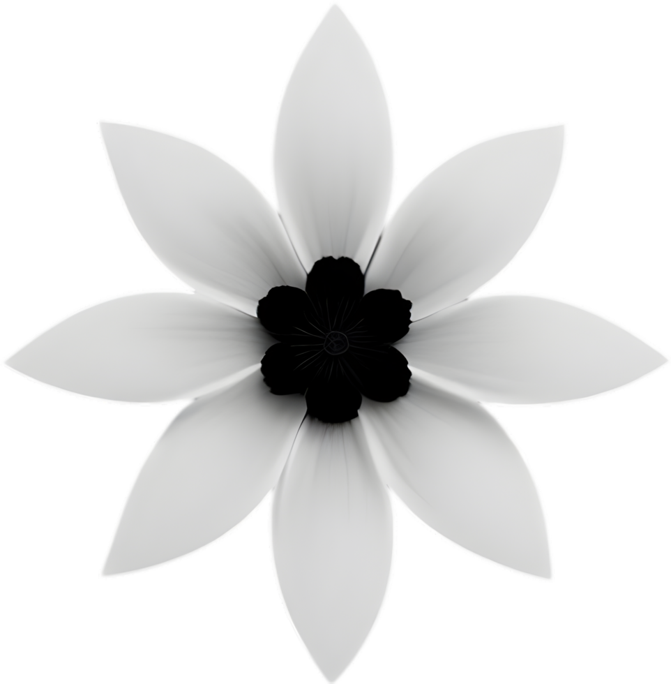 Minimalist cute flower icon. Flower clipart. AI-Generated. png