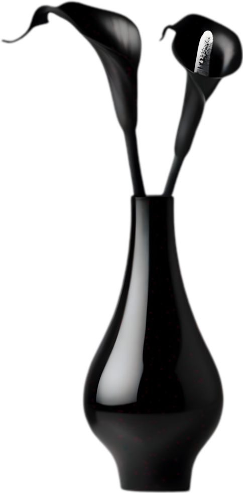Calla lily in a minimalist ceramic vase. AI-Generated. png