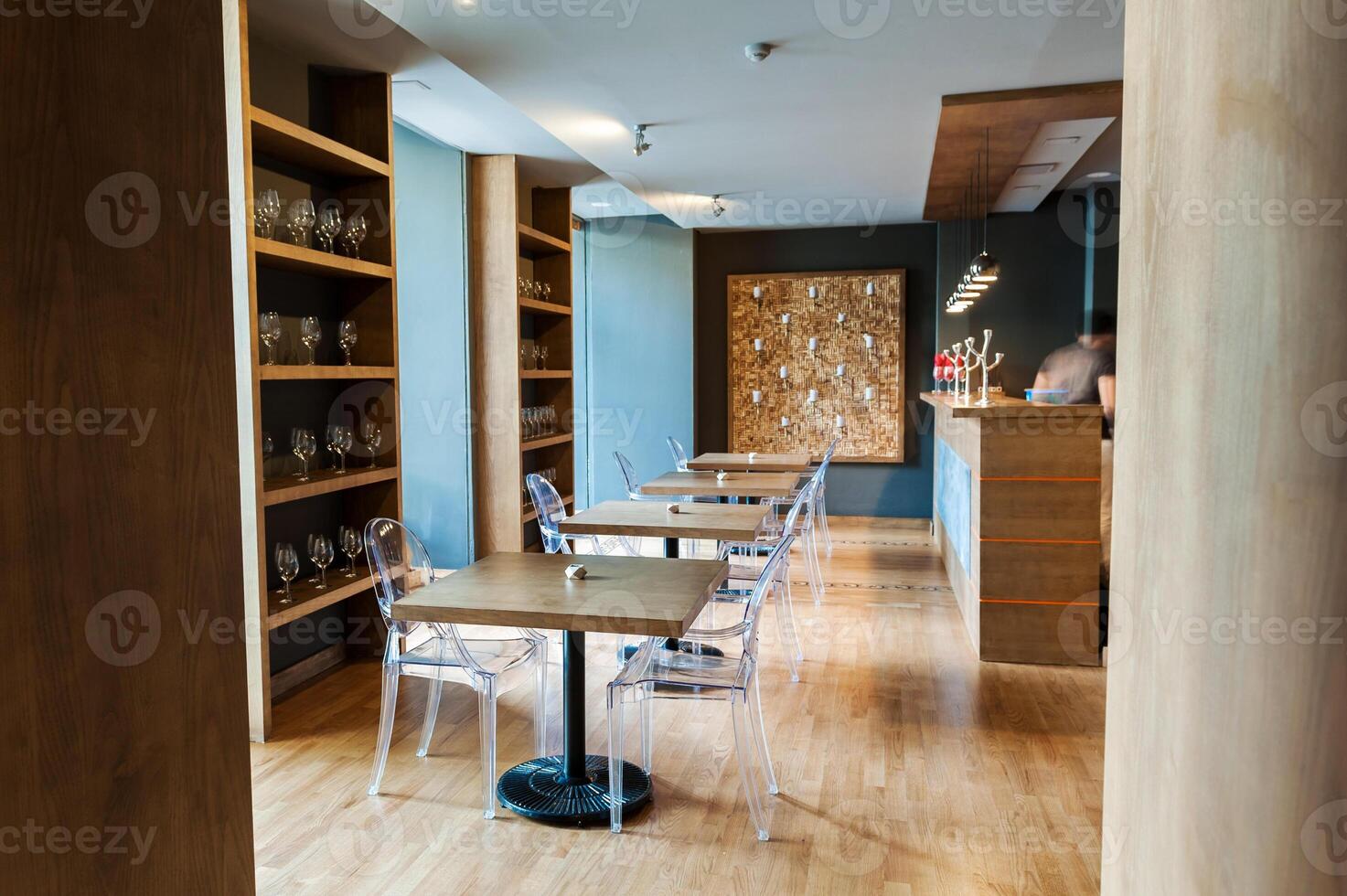 Interior of a fashion wine shop photo