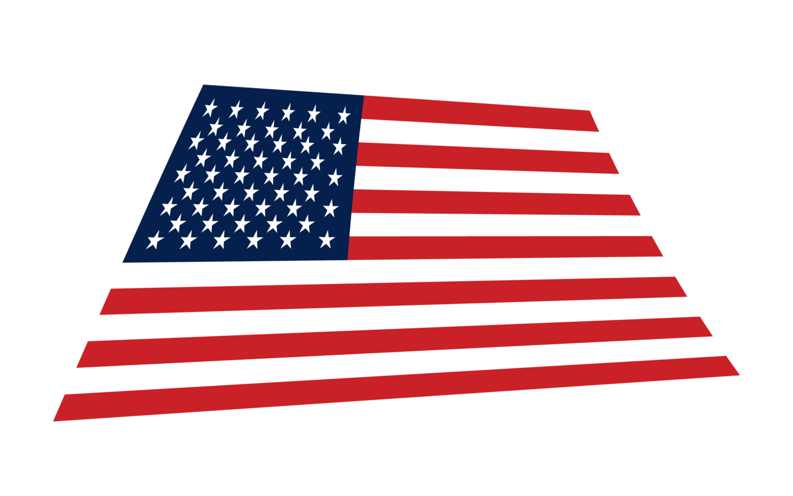 American USA Flag Waving transparent Background png