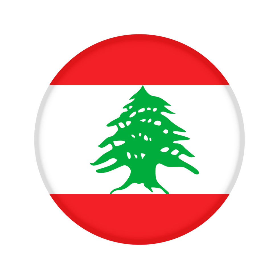 Round flag of Lebanon png