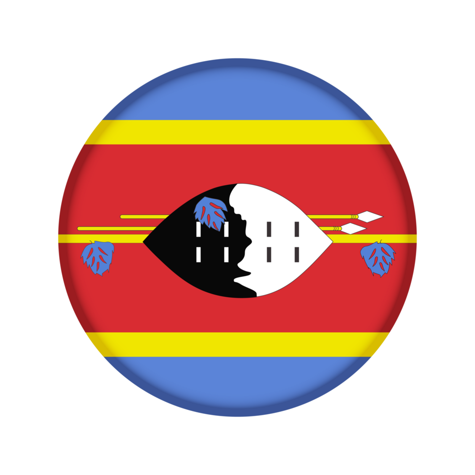 Round flag of Eswatini png