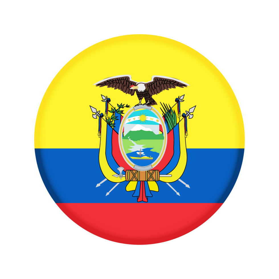 Round flag of Ecuador png