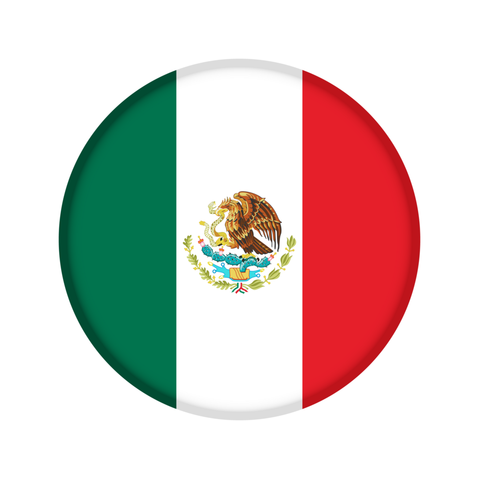 Round flag of Mexico png
