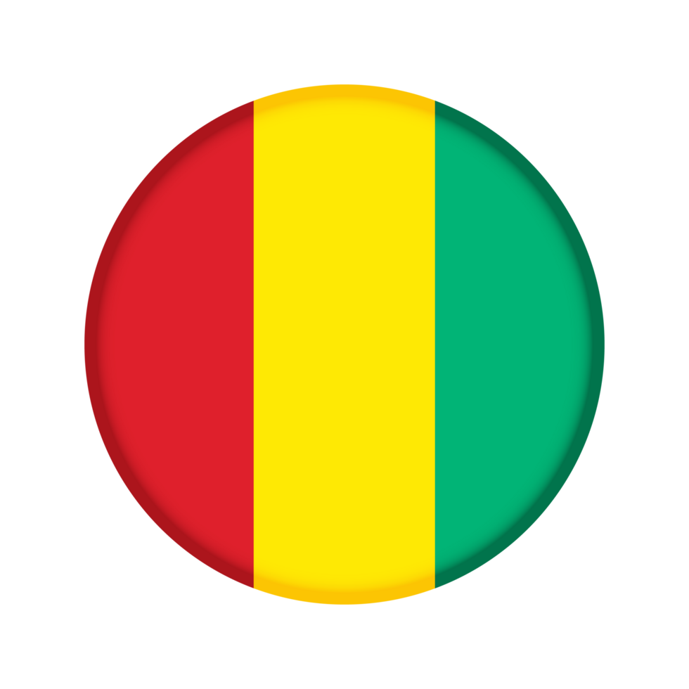 Round flag of Guinea png