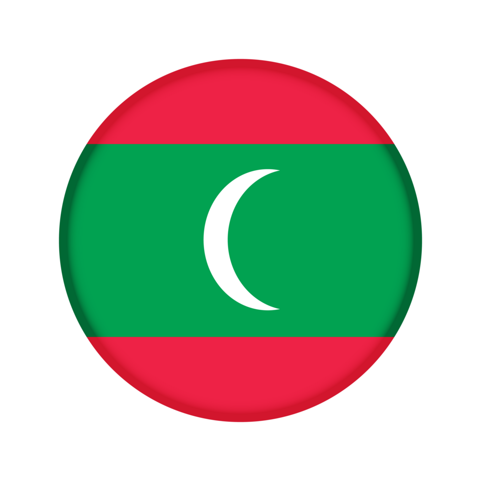 Round flag of Maldives png