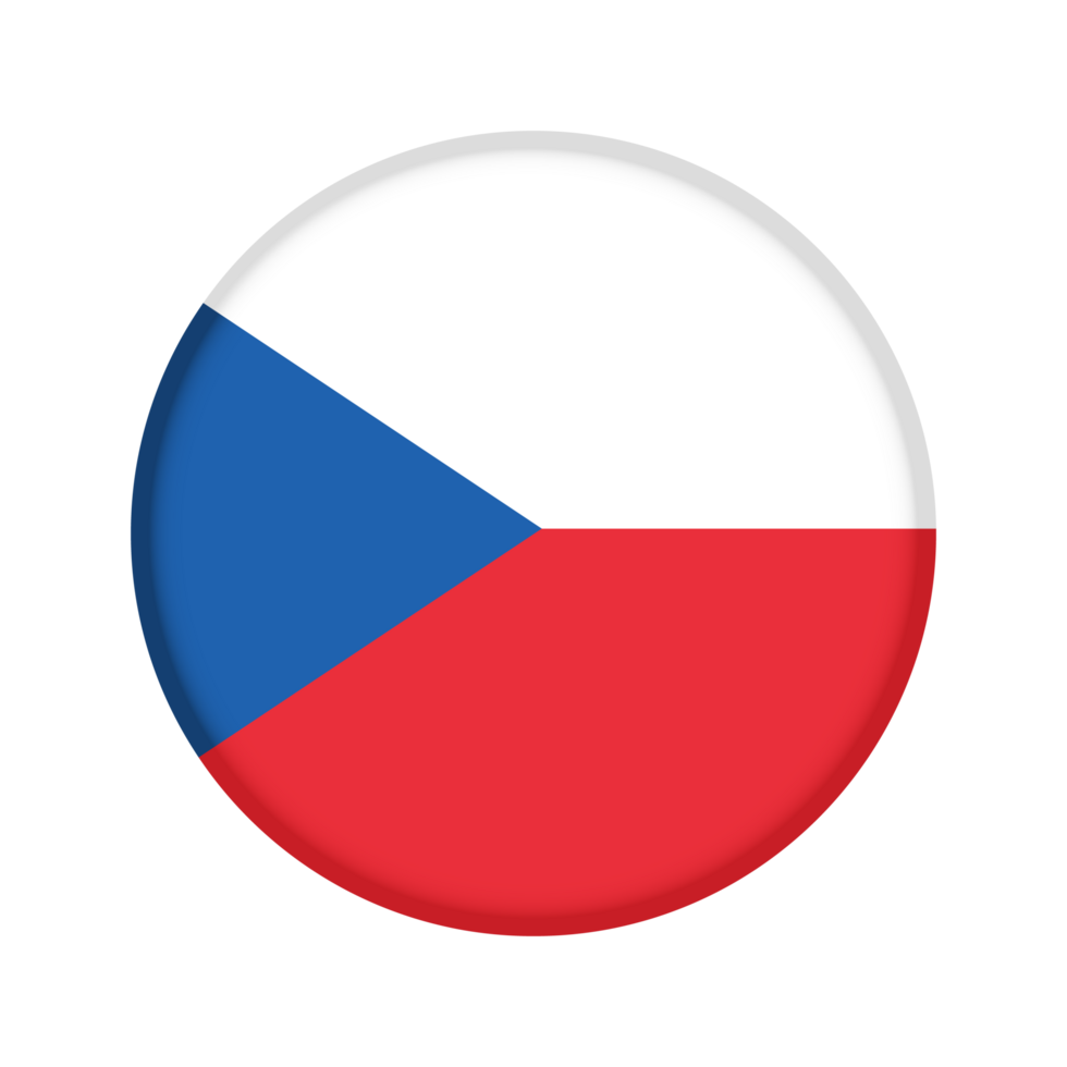 Round flag of Czech Republic png
