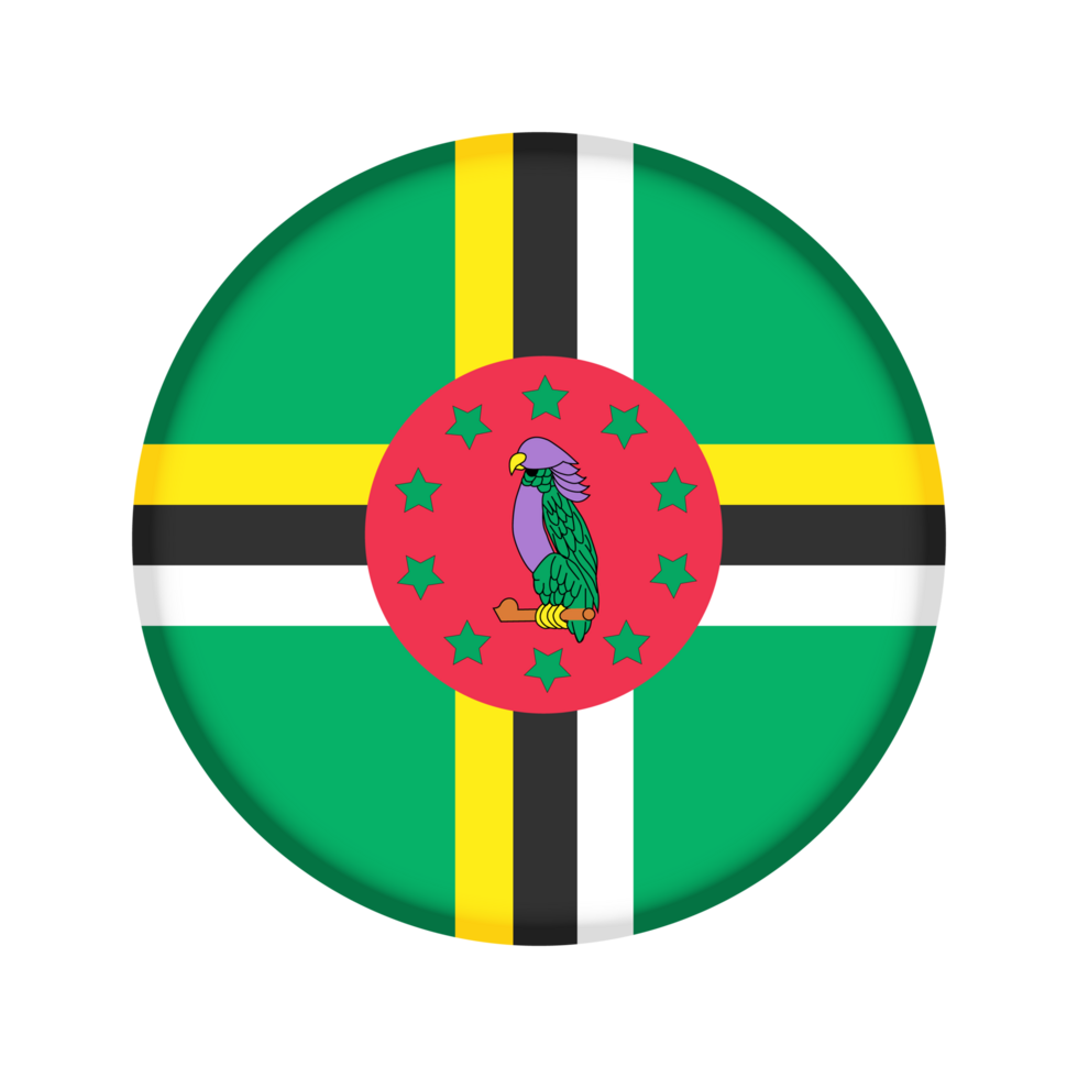 Round flag of Dominica png