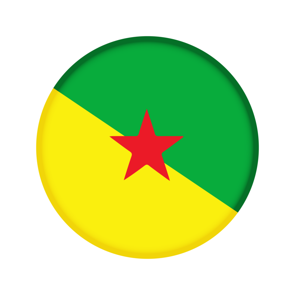 Round flag of French Guiana png