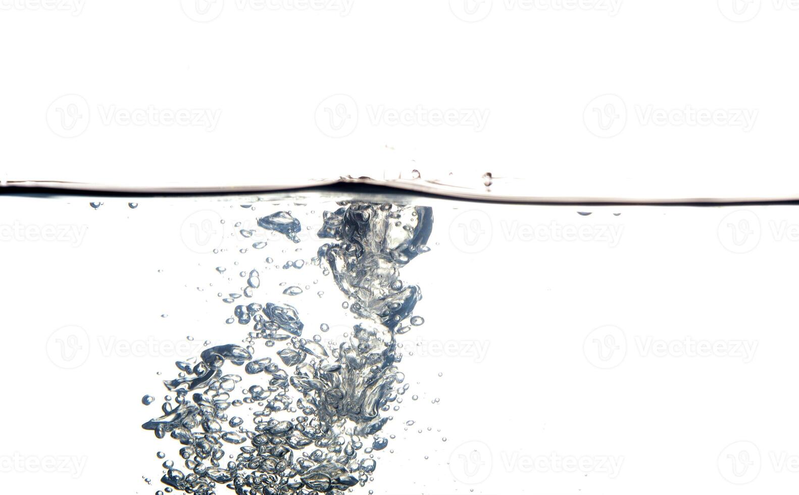 Fresh water with waves and bubbles photo