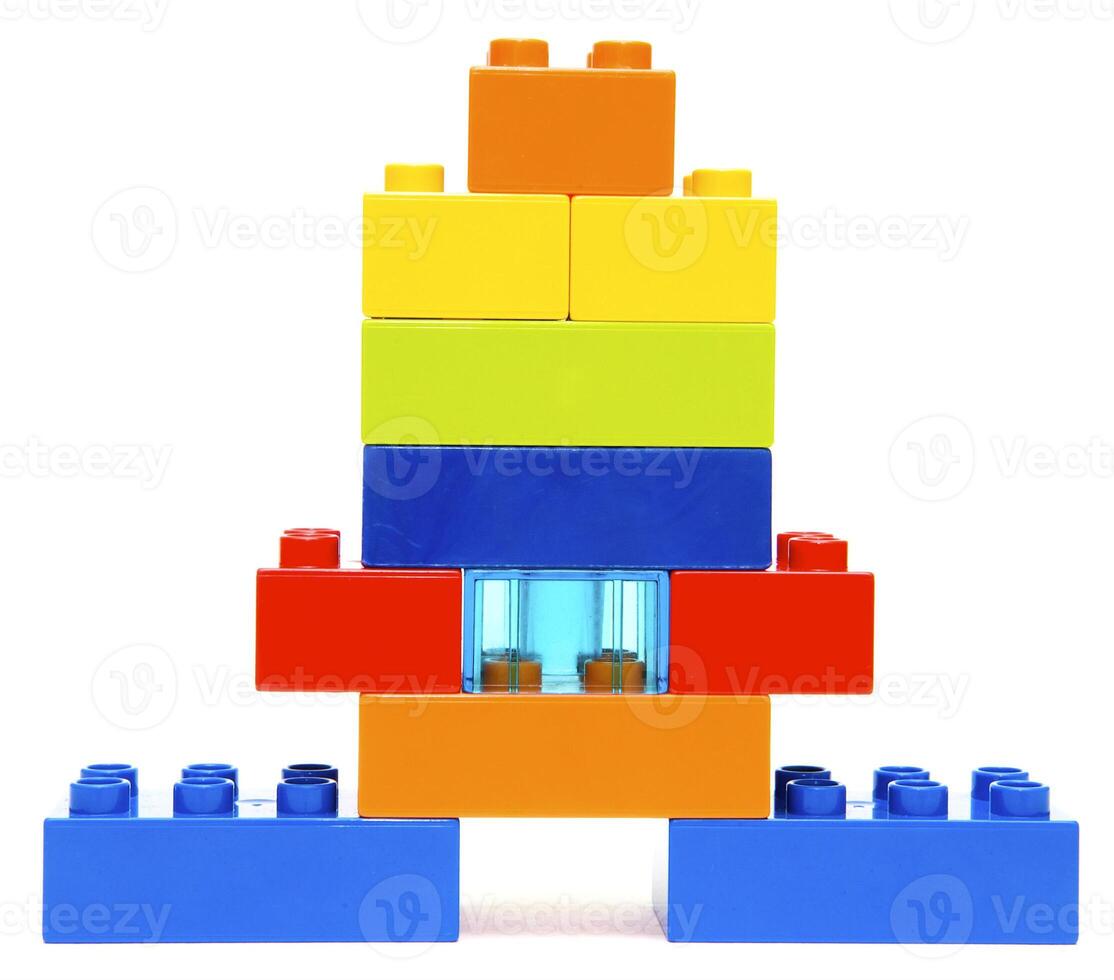 Plastic elements blocks for the designer photo