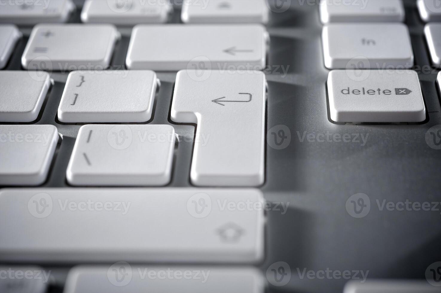 The aluminium keyboard for the computer photo