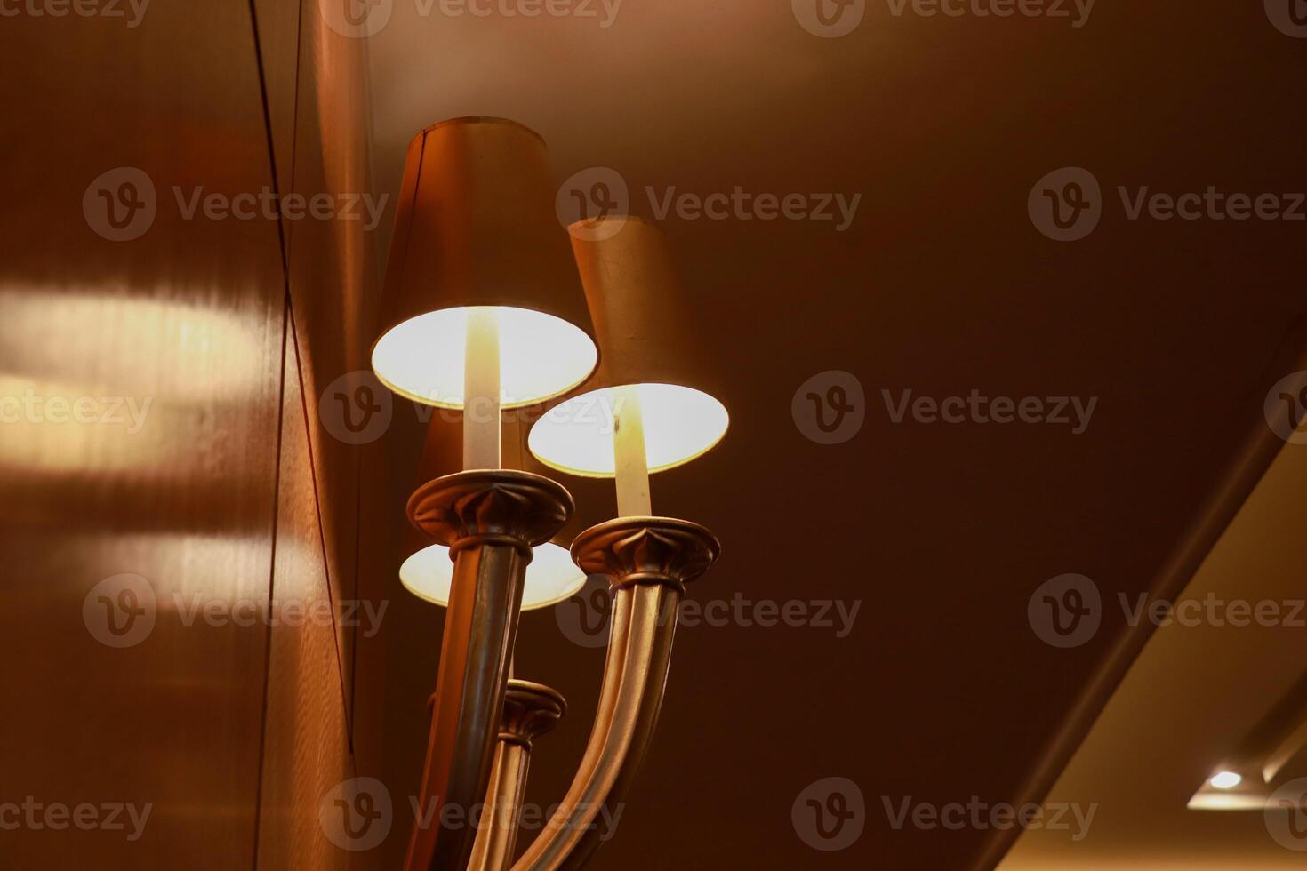 classic lamp with warm light photo