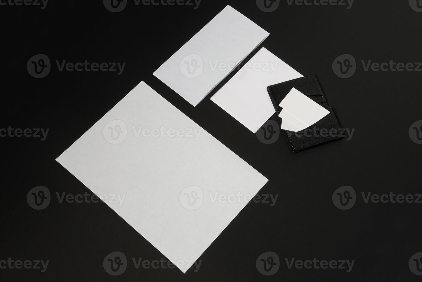 Mockup of business cards for branding photo